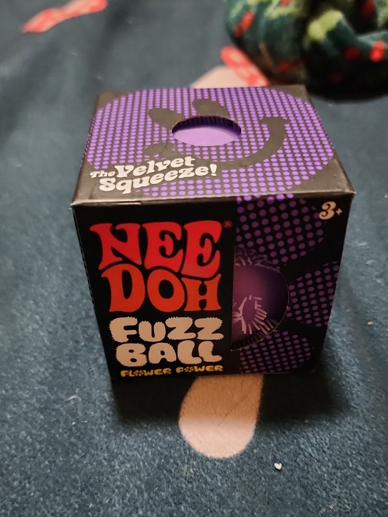 Needoh Other - Purple Fuzz Ball Kids Stress Toy - Velvet Squeeze